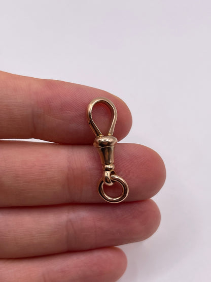 9ct rose gold dog clip 22