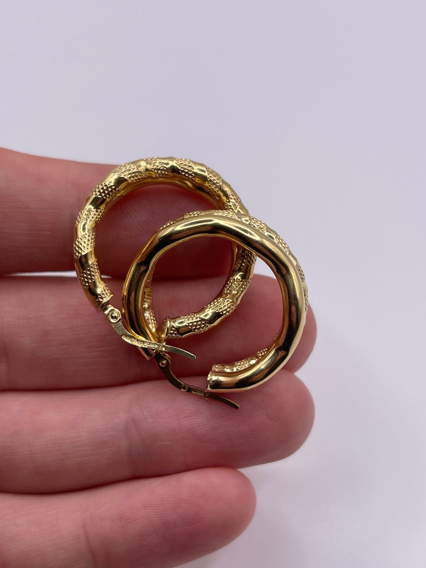 9ct gold creole earrings
