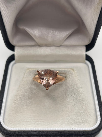 9ct rose gold morganite ring