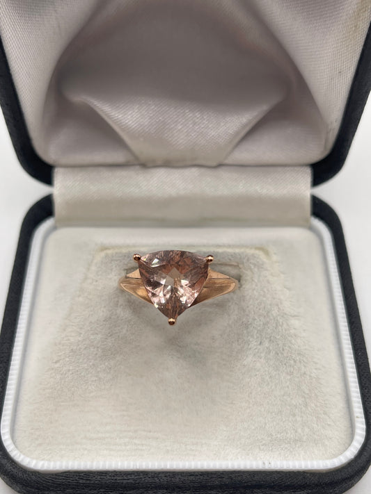 9ct rose gold morganite ring