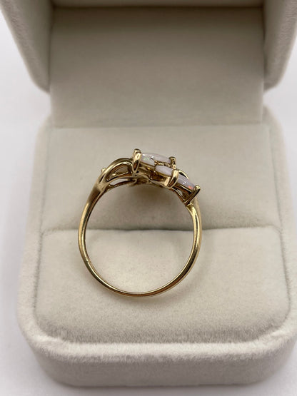 9ct gold opal cluster ring