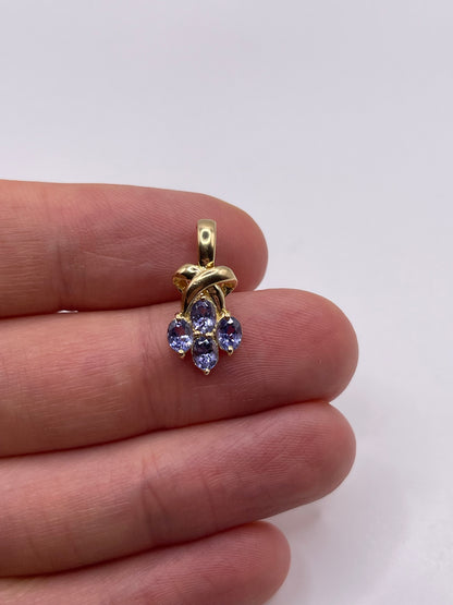 14ct gold tanzanite pendant