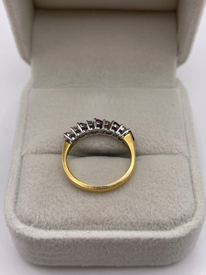 18ct gold ruby and diamond ring