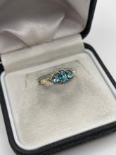 Load image into Gallery viewer, 9ct gold topaz and diamond ring
