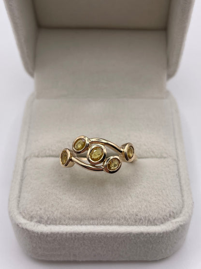 9ct gold citrine ring