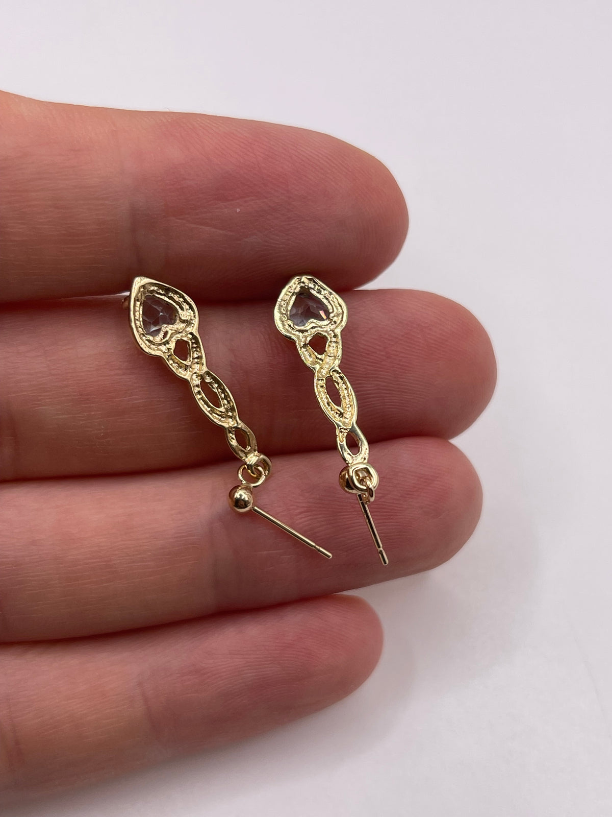 9ct gold topaz earrings