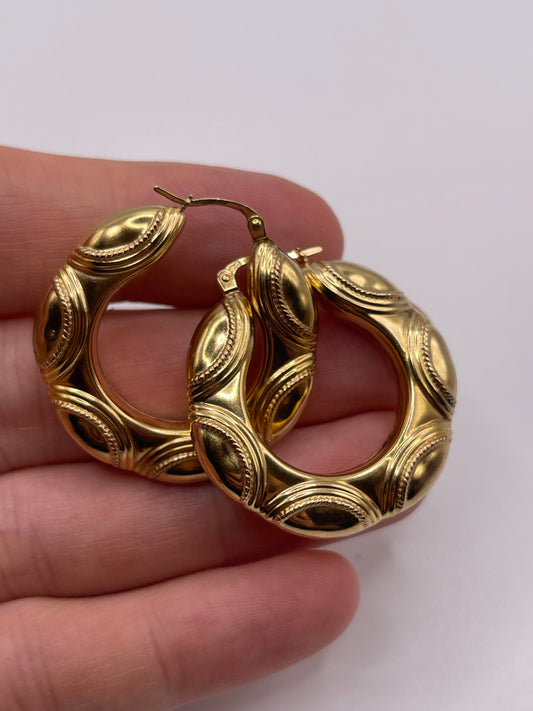 9ct gold creole earrings