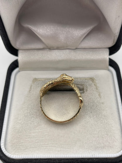 9ct gold snake ring
