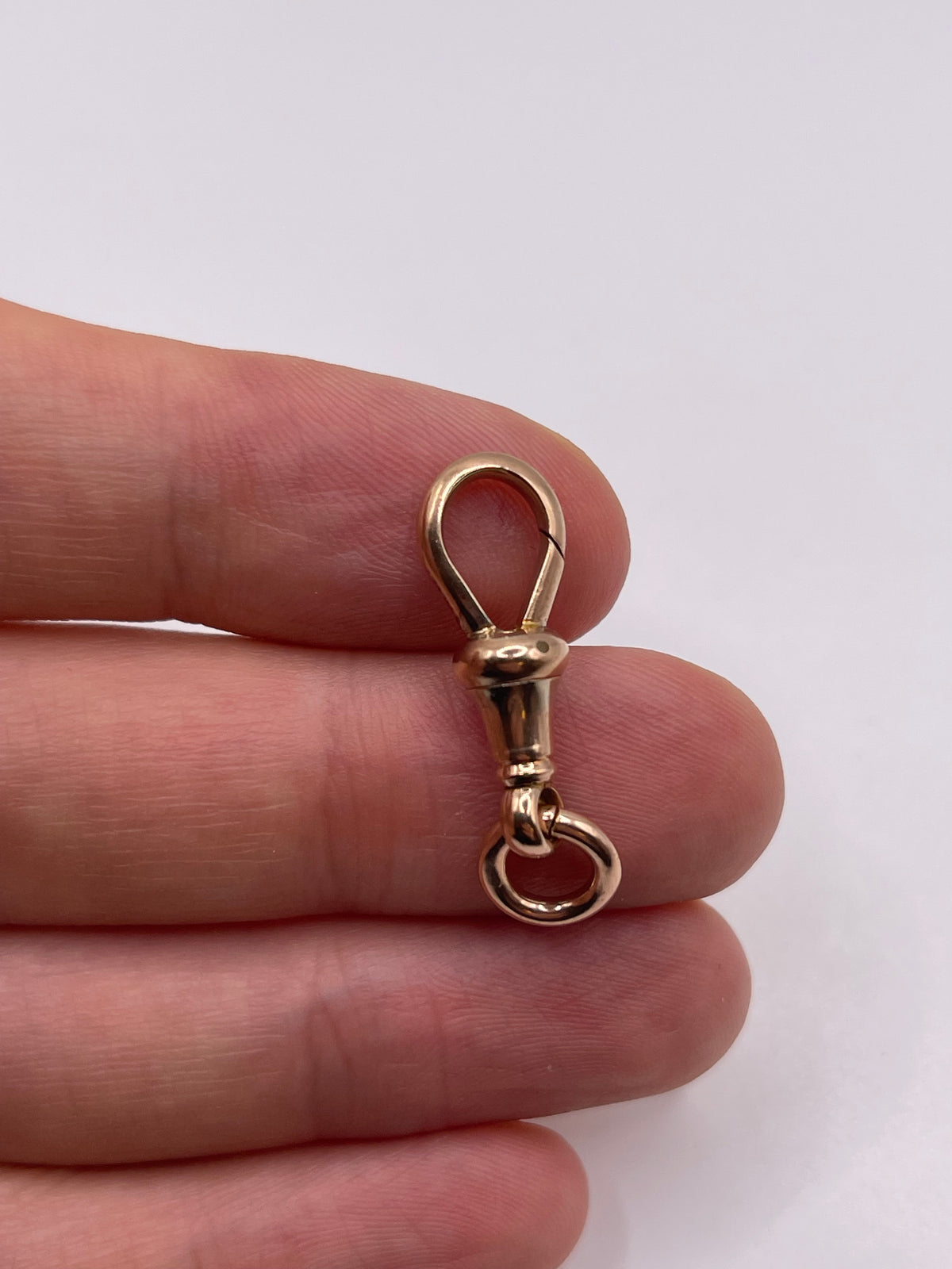 9ct rose gold dog clip 23