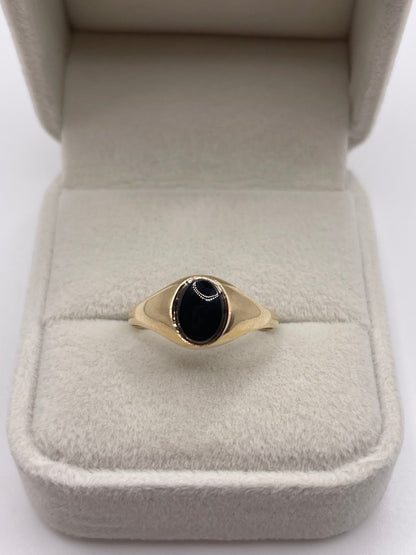9ct gold onyx signet ring