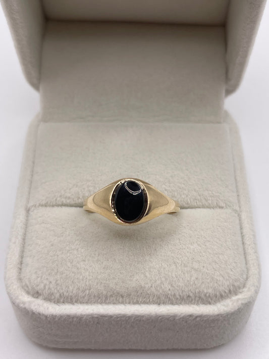9ct gold onyx signet ring