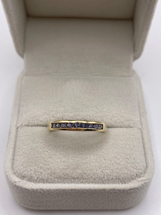 9ct gold iolite ring
