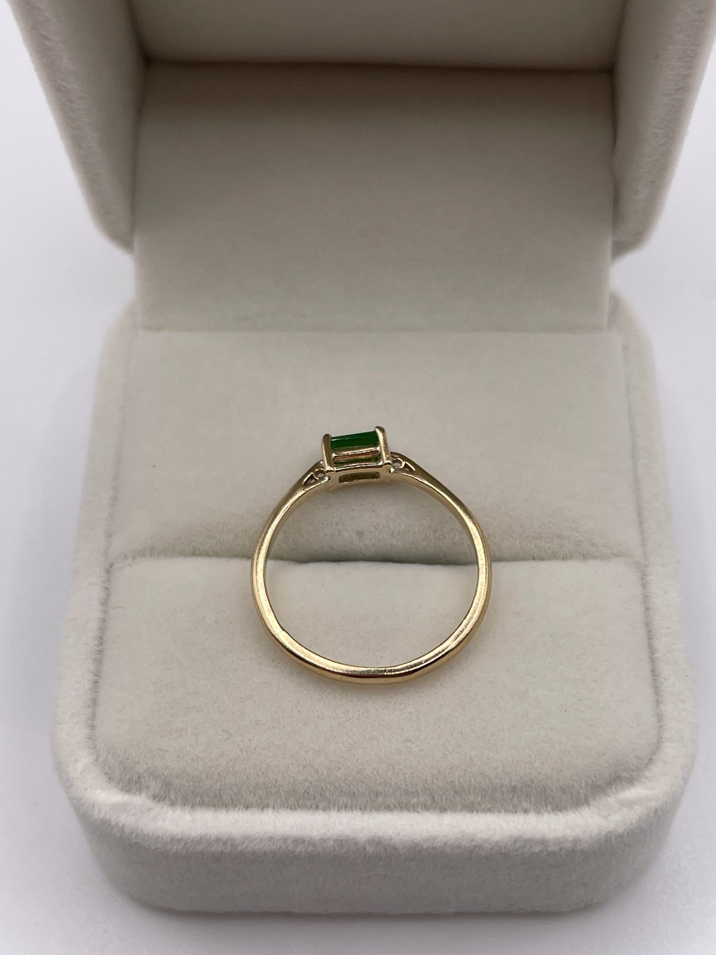 9ct gold diopside ring