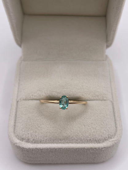9ct gold emerald ring