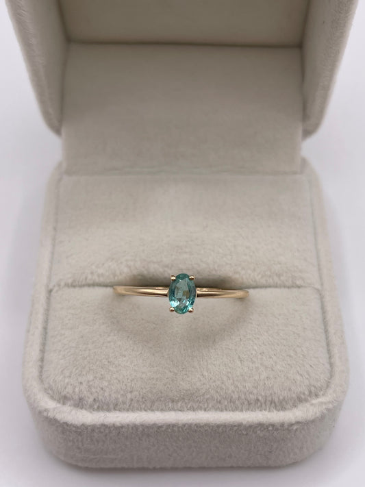 9ct gold emerald ring
