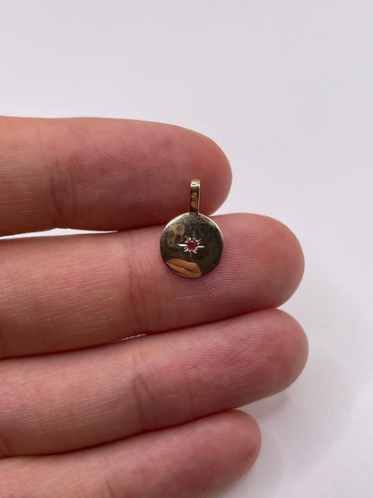 9ct gold ruby pendant