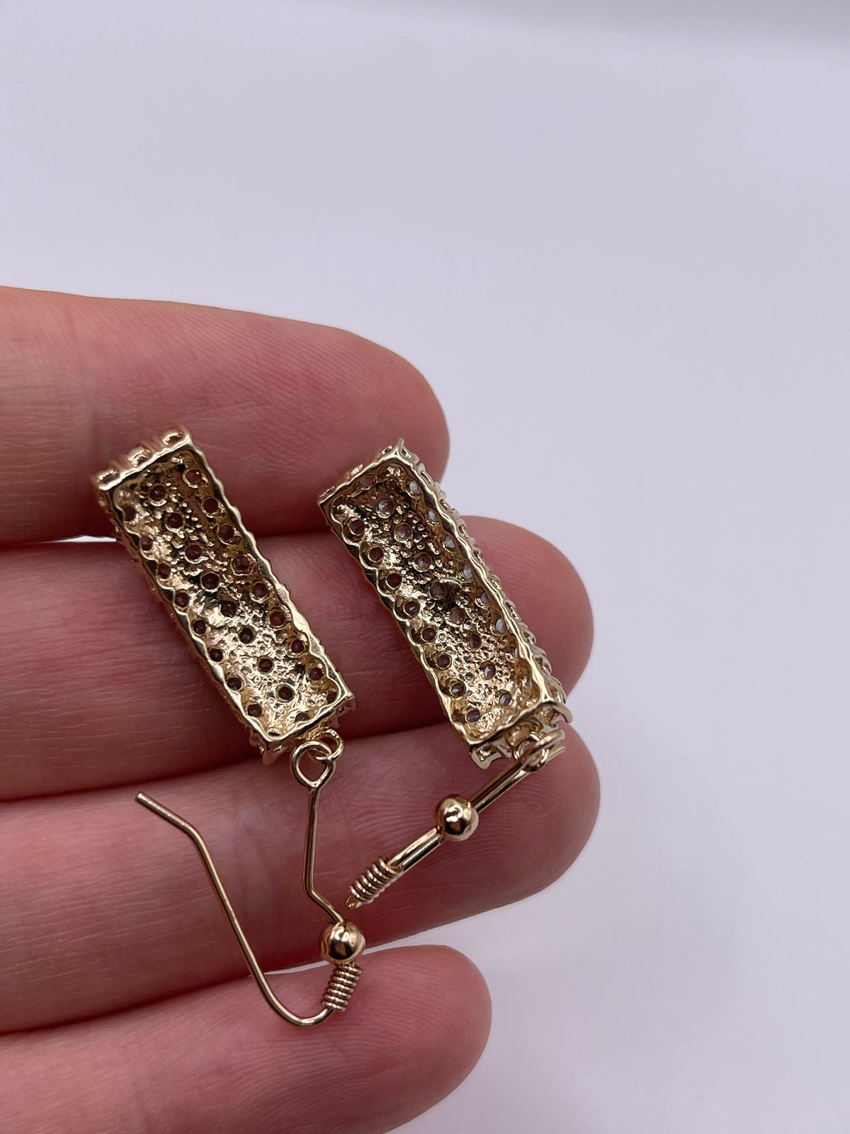 9ct gold alexandrite cluster earrings
