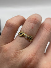 Load image into Gallery viewer, 9ct gold sapphire and cz ring
