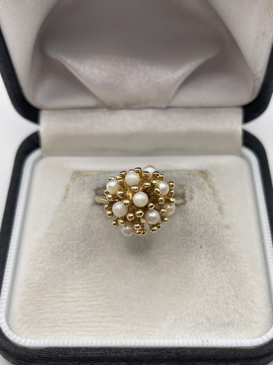 9ct gold pearl ring