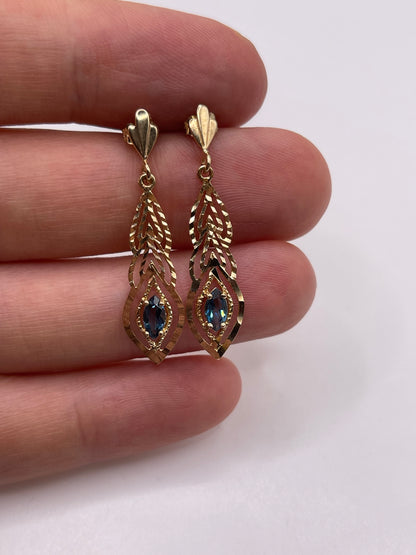 9ct gold topaz earrings
