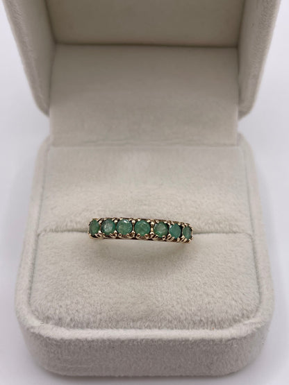 9ct gold emerald ring