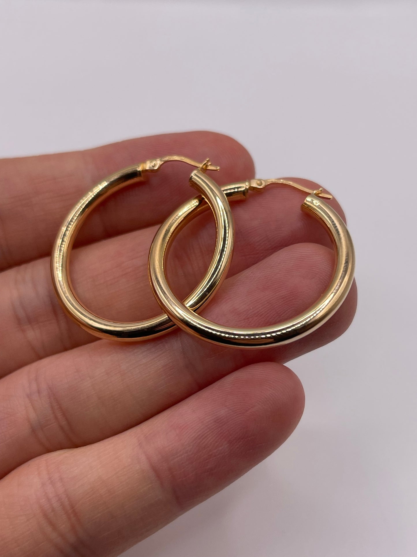9ct gold creole earrings