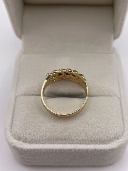 9ct gold keepers ring