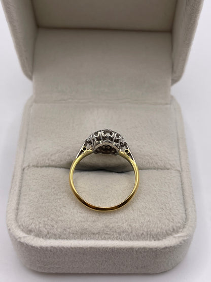 18ct gold platinum diamond ring