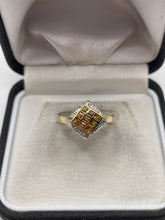 Load image into Gallery viewer, 9ct gold citrine and diamond ring

