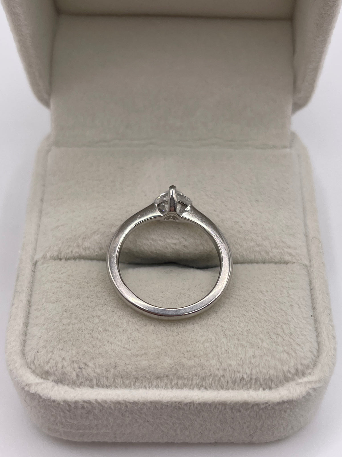 Platinum heart shaped diamond ring