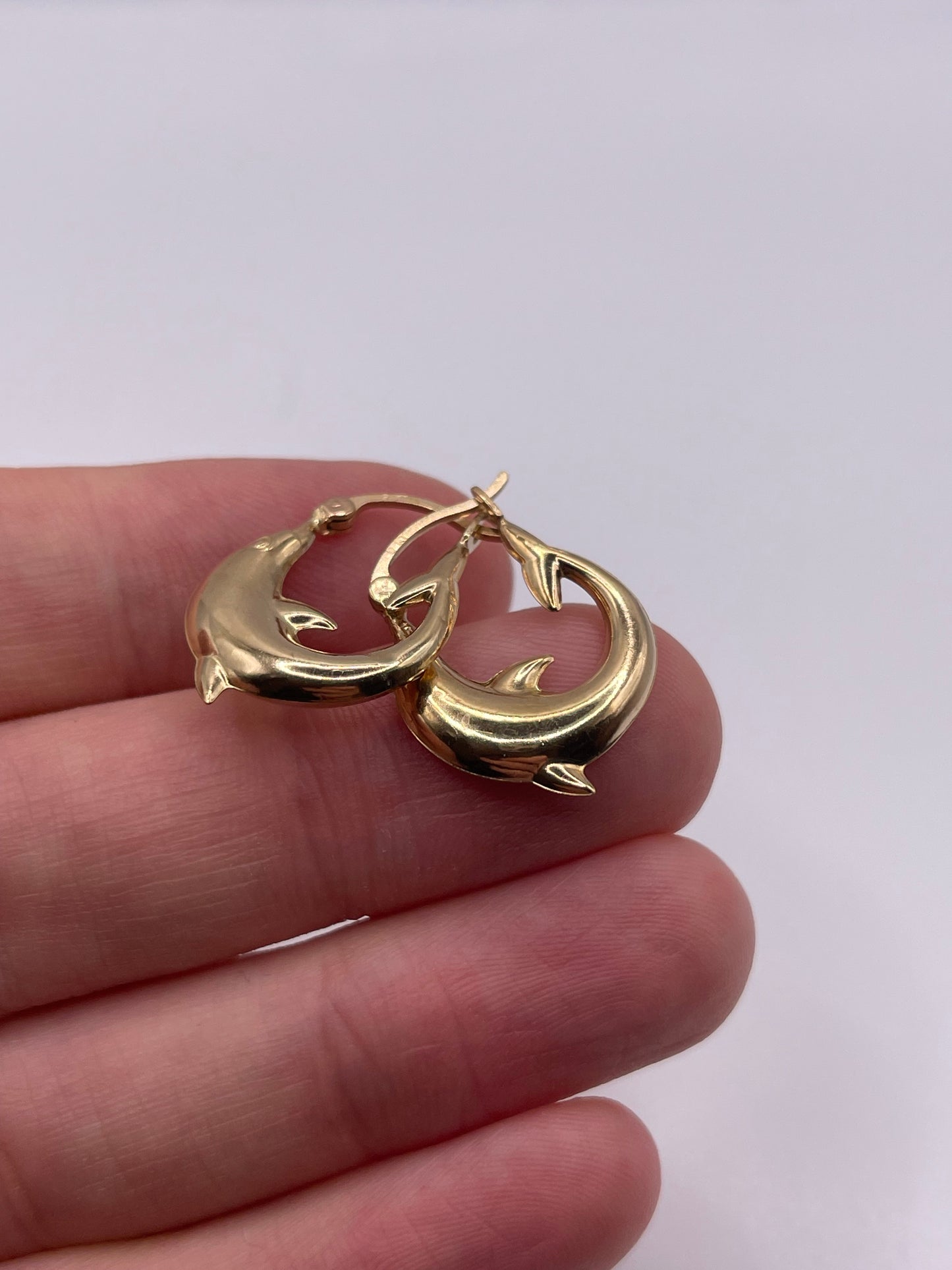 9ct gold dolphin earrings