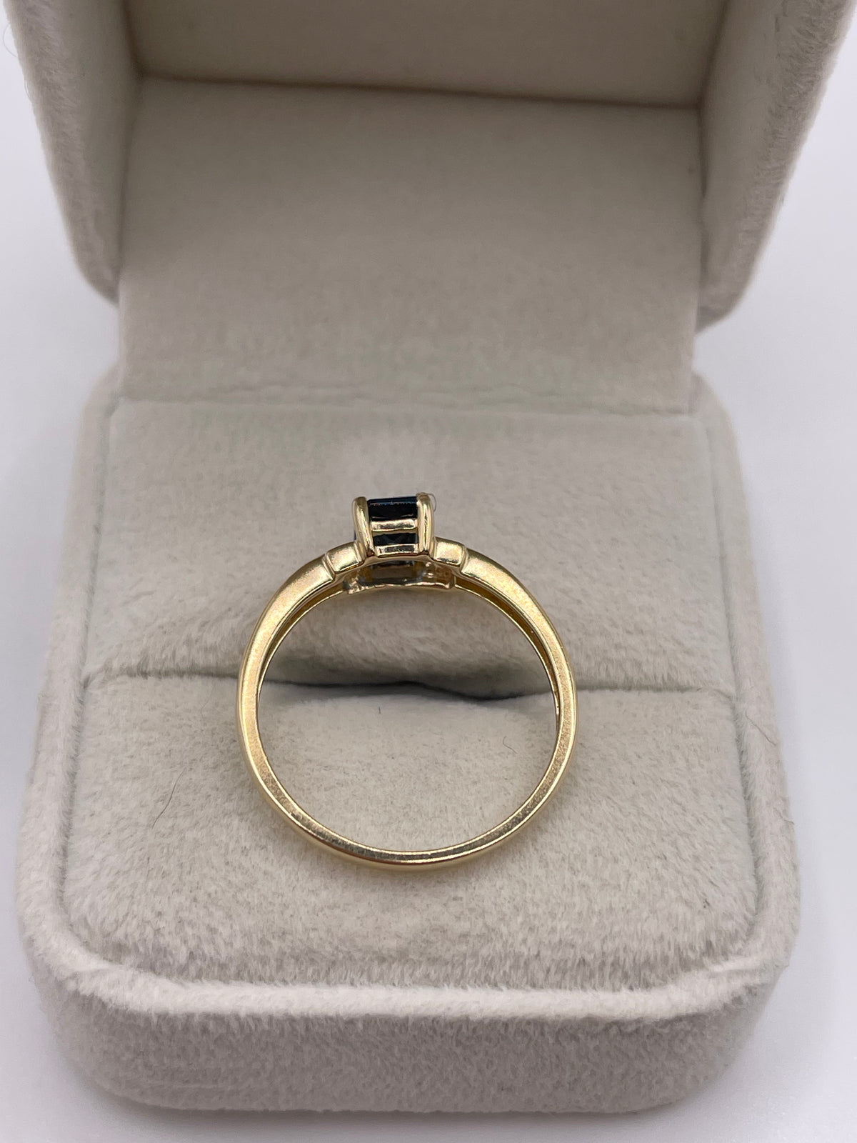 9ct gold London blue topaz ring