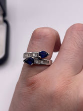 Load image into Gallery viewer, 18ct white gold sapphire and diamond ring
