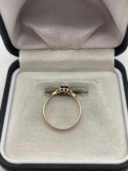 9ct gold amethyst ring