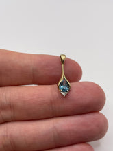 Load image into Gallery viewer, 9ct gold topaz and diamond pendant
