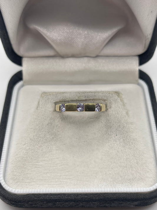 9ct gold tanzanite ring