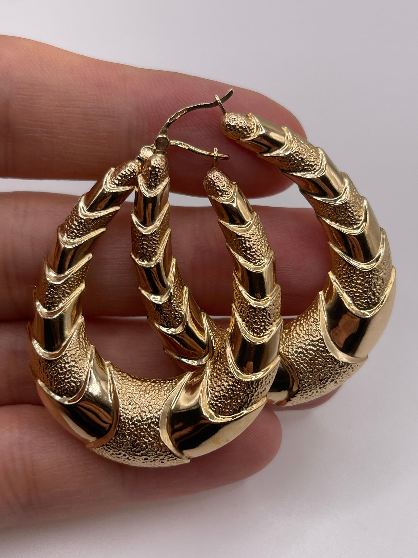 9ct gold creole earrings
