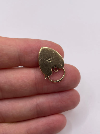 9ct gold engraved padlock 1