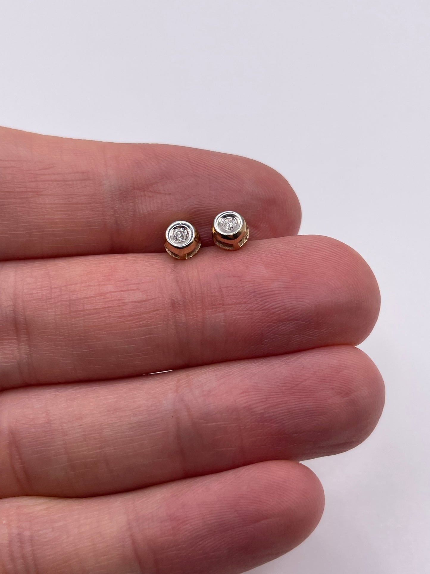 9ct gold diamond earrings