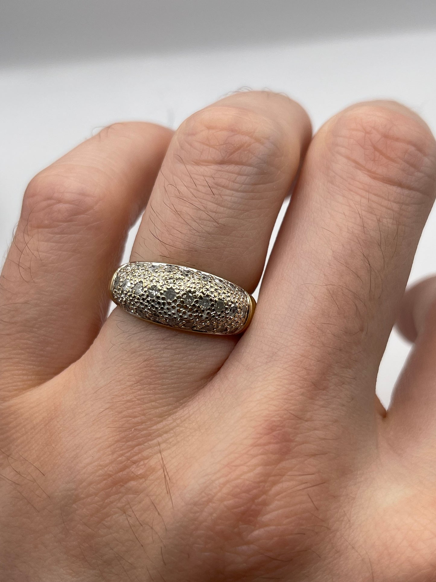 9ct gold 50 point diamond cluster ring