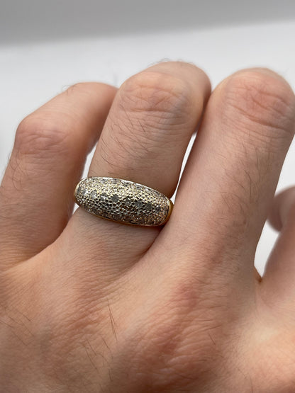 9ct gold 50 point diamond cluster ring