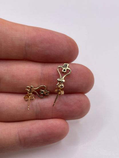 9ct gold sapphire earrings