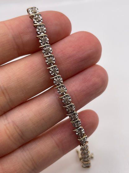 9ct gold diamond bracelet