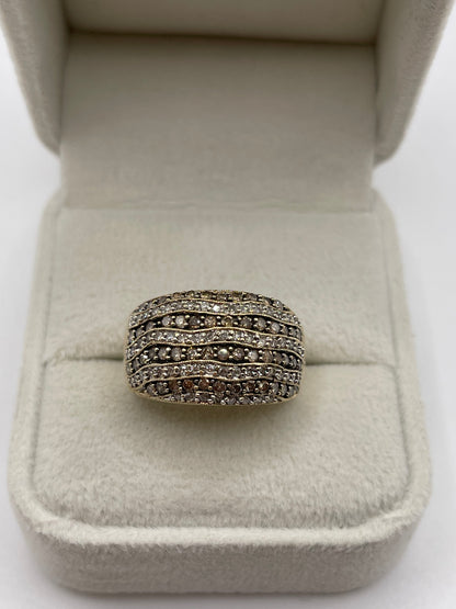 9ct gold diamond cluster ring