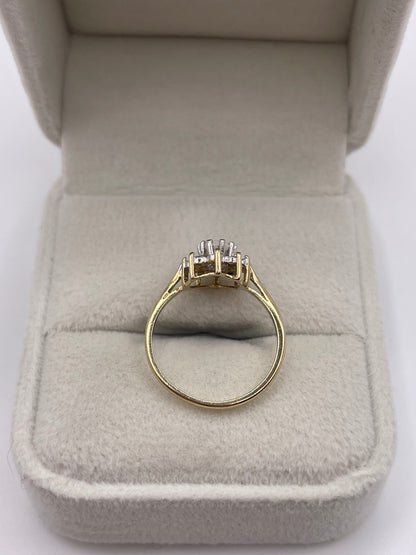 9ct gold opal and diamond ring
