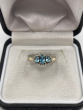 Load image into Gallery viewer, 9ct gold topaz and diamond ring
