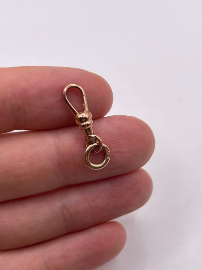 9ct rose gold swivel dog clip 7