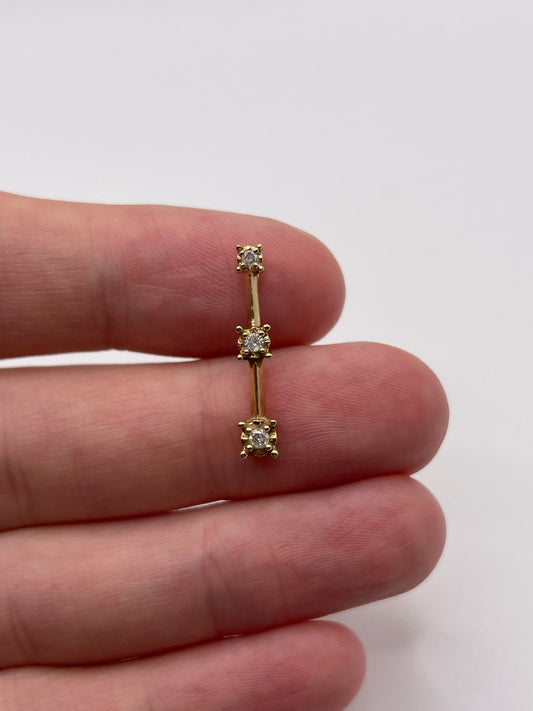 9ct gold diamond pendant