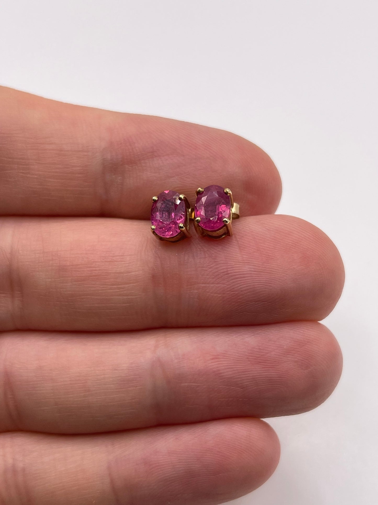 9ct gold ruby earrings