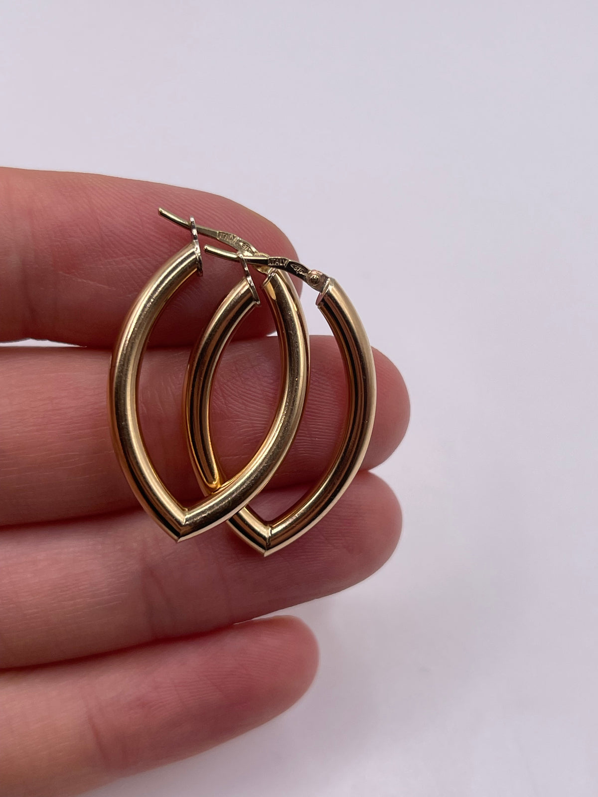 9ct gold creole earrings